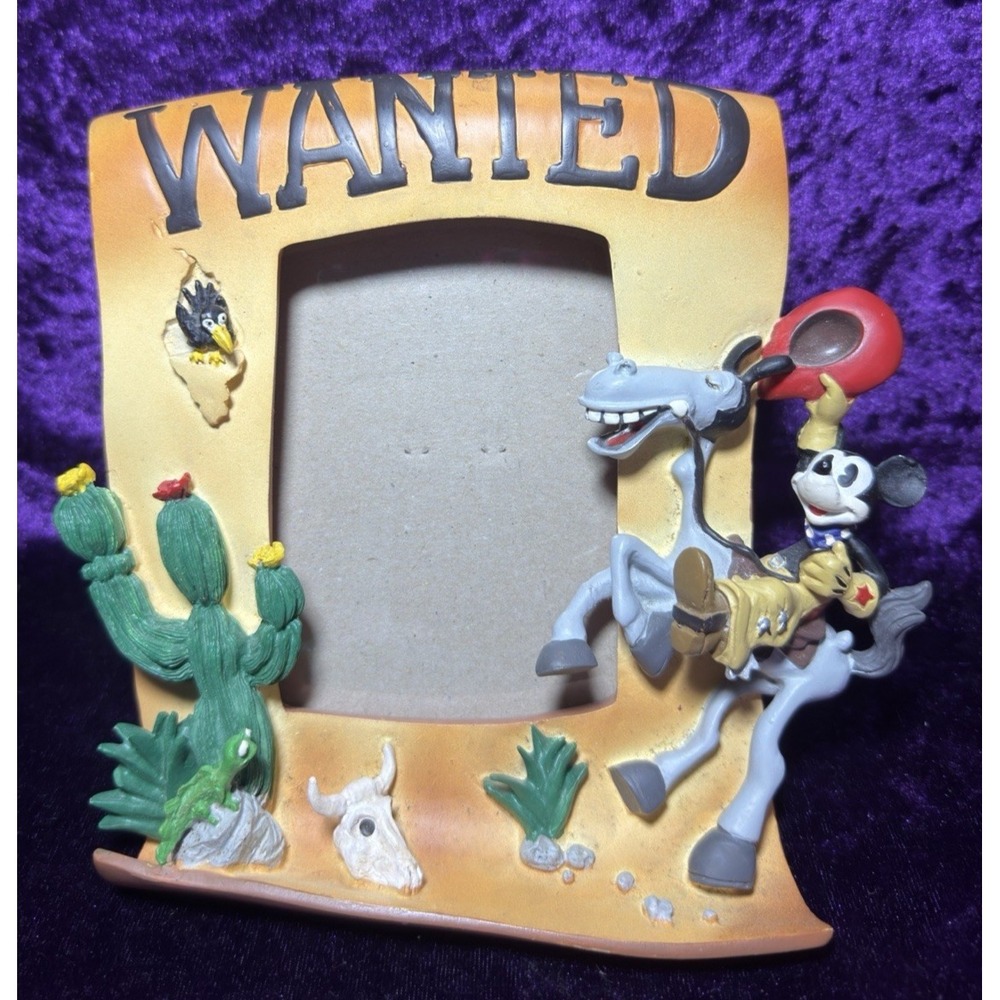 Mickey Mouse 3D Frame Wanted Cowboy Western‎ Desert Southwestern Scene